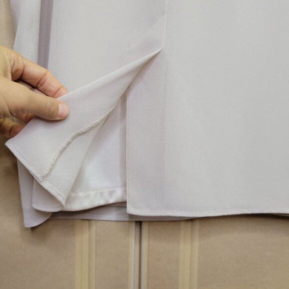 Vintage Ursula of Switzerland Women Dress Sz 16 Cream Layered w/ Open Blouse Set - Picture 9 of 16